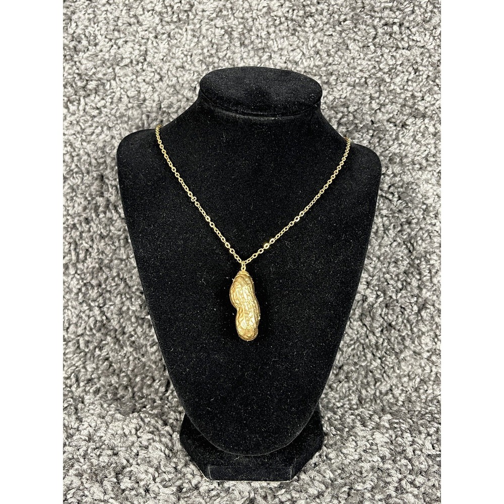 Vintage 80s Little Peanut Charm Necklace 13in